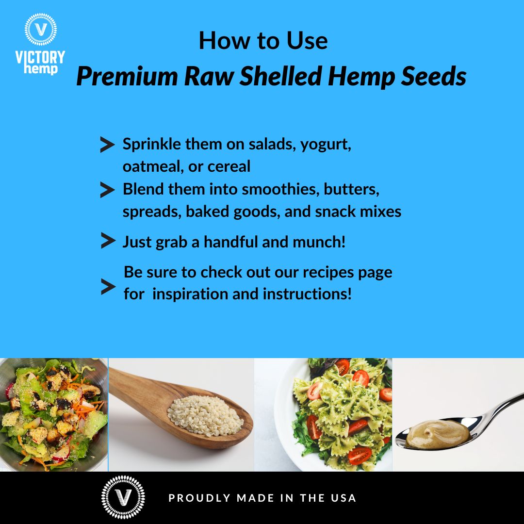 Premium Raw Shelled Hemp Seeds – Victory Hemp Foods